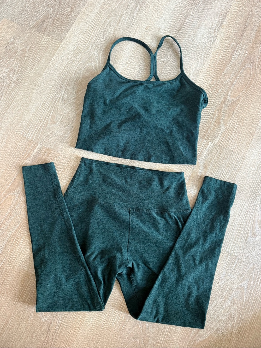 BEYOND YOGA spacedye SET (gorgeous emerald green )
